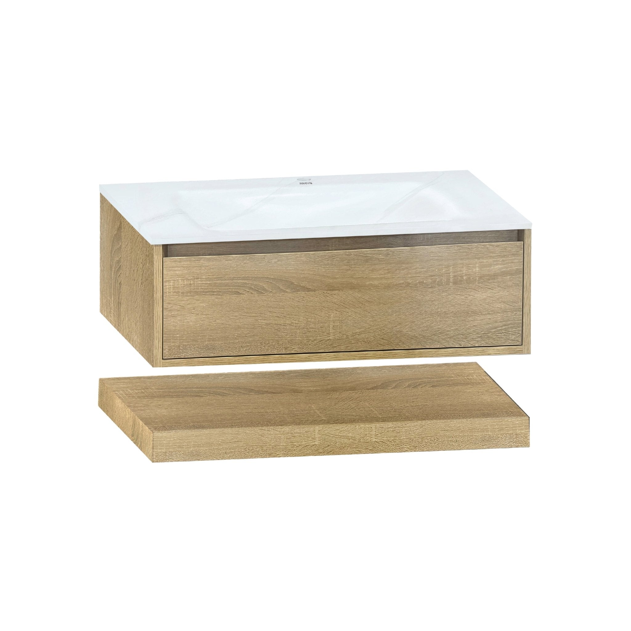 32''/36''/40'' Thermoformed Stone Top with Hotel - Style Floating Bathroom Vanity - VanityXTX NeoNova Decor