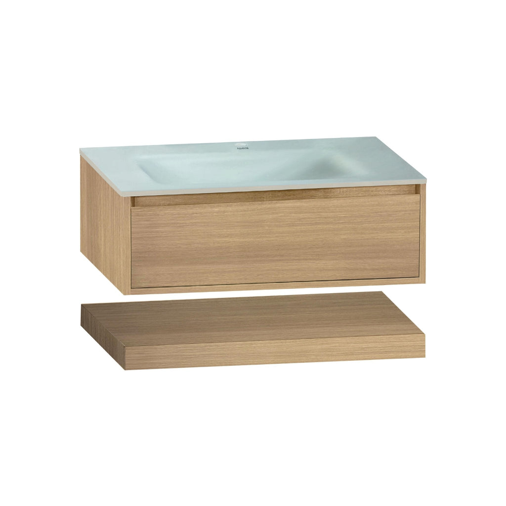 32''/36''/40'' Thermoformed Stone Top with Hotel - Style Floating Bathroom Vanity - VanityZMR NeoNova Decor