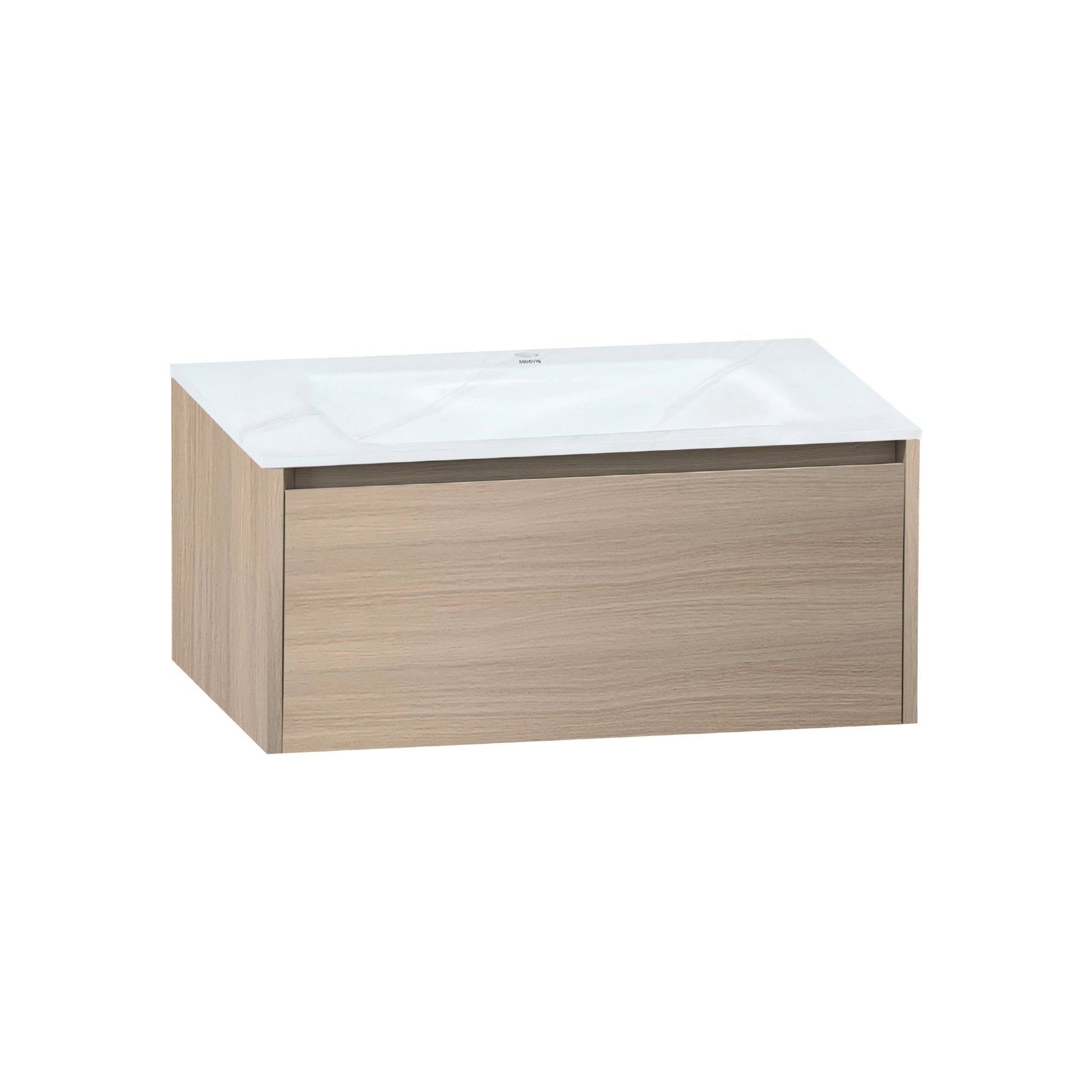 32''/36''/40'' Thermoformed Stone Top with Single Floating Bathroom Vanity - VanityAGHTQ NeoNova Decor