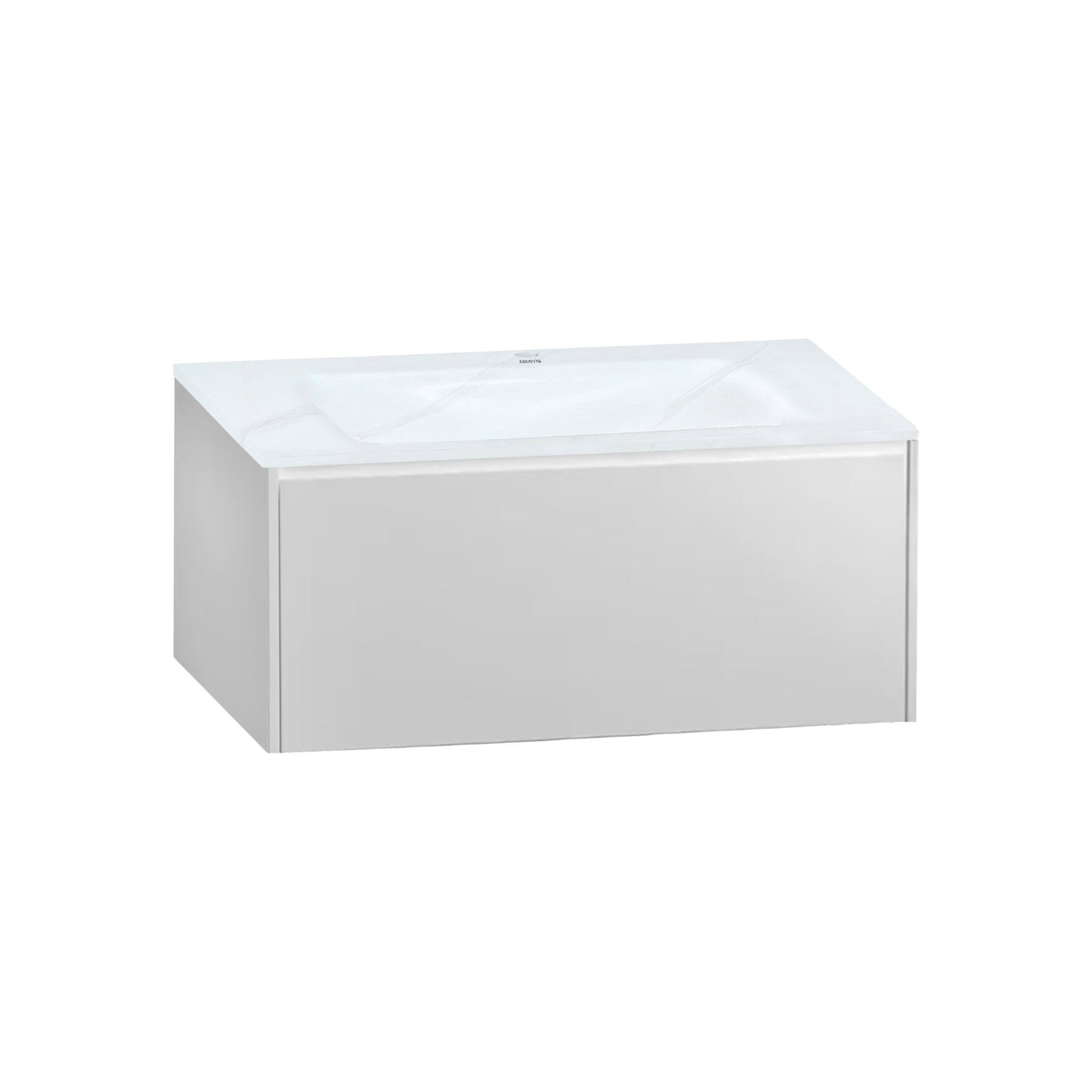 32''/36''/40'' Thermoformed Stone Top with Single Floating Bathroom Vanity - VanityWhite（BS） NeoNova Decor
