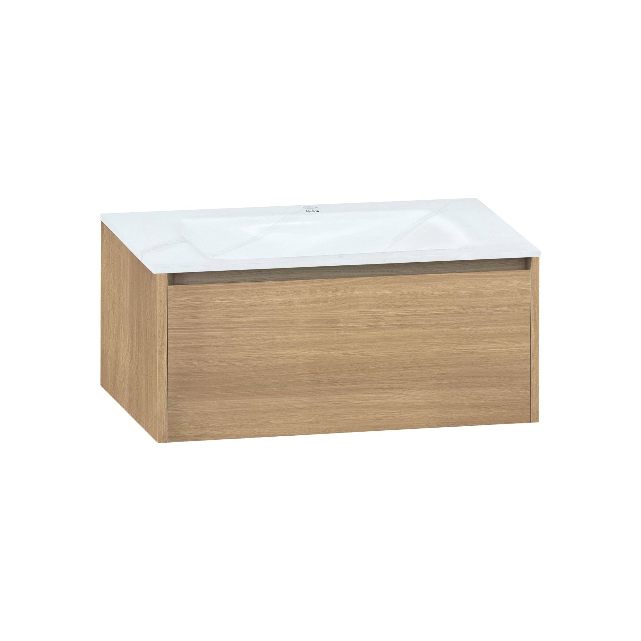 32''/36''/40'' Thermoformed Stone Top with Single Floating Bathroom Vanity - VanityZMR NeoNova Decor