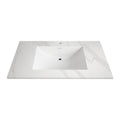 40”/48" Ultra - Thin Sintered Stone Vanity Top - Matte White Finish | Lightweight & Durable - 40 inch NeoNova Decor