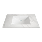 40”/48" Ultra - Thin Sintered Stone Vanity Top - Matte White Finish | Lightweight & Durable - 40 inch NeoNova Decor