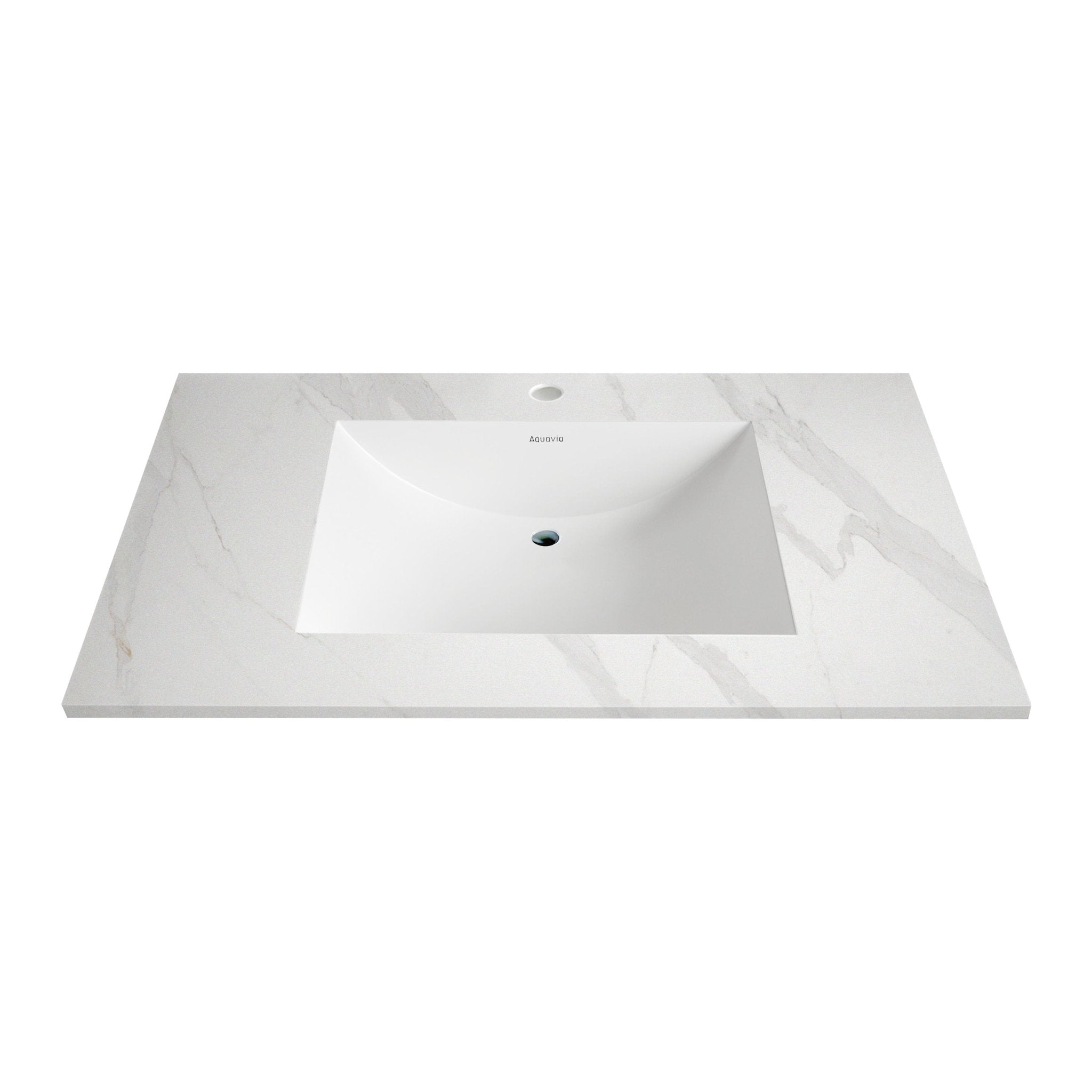 40”/48" Ultra - Thin Sintered Stone Vanity Top - Matte White Finish | Lightweight & Durable - 40 inch NeoNova Decor