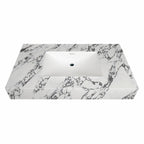 32"-71" Seamless Sintered Stone Vanity Top with Integrated Basin – Calacatta Black