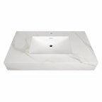 32"-71" Seamless Sintered Stone Vanity Top with Integrated Basin – Calacatta Gold
