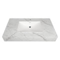 32"-71" Seamless Sintered Stone Vanity Top with Integrated Basin – Ice Grey