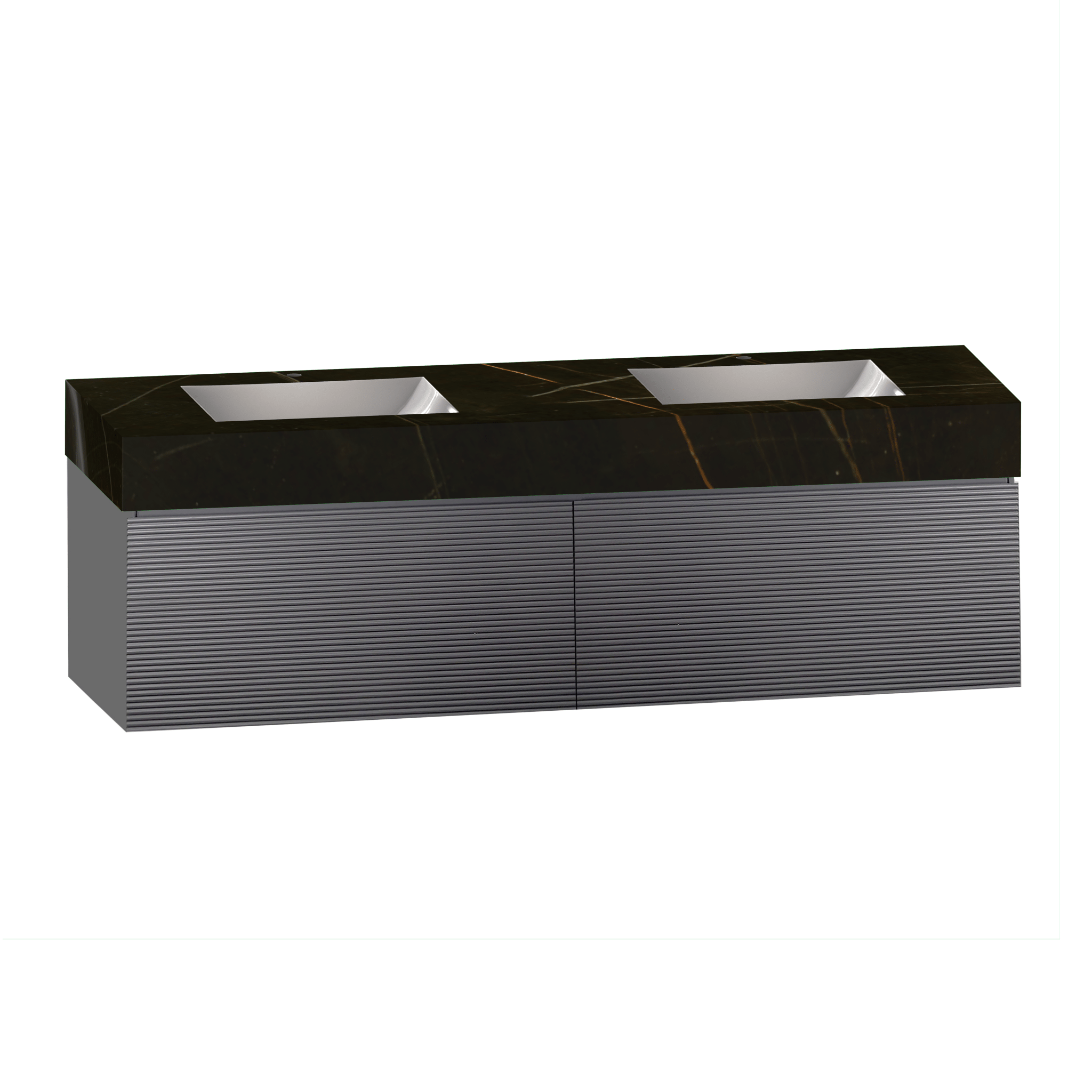 71'' Stone Top with Dark Gray Engineered Wood Floating Bathroom Vanity - Vanity71" x 22.5" NeoNova Decor