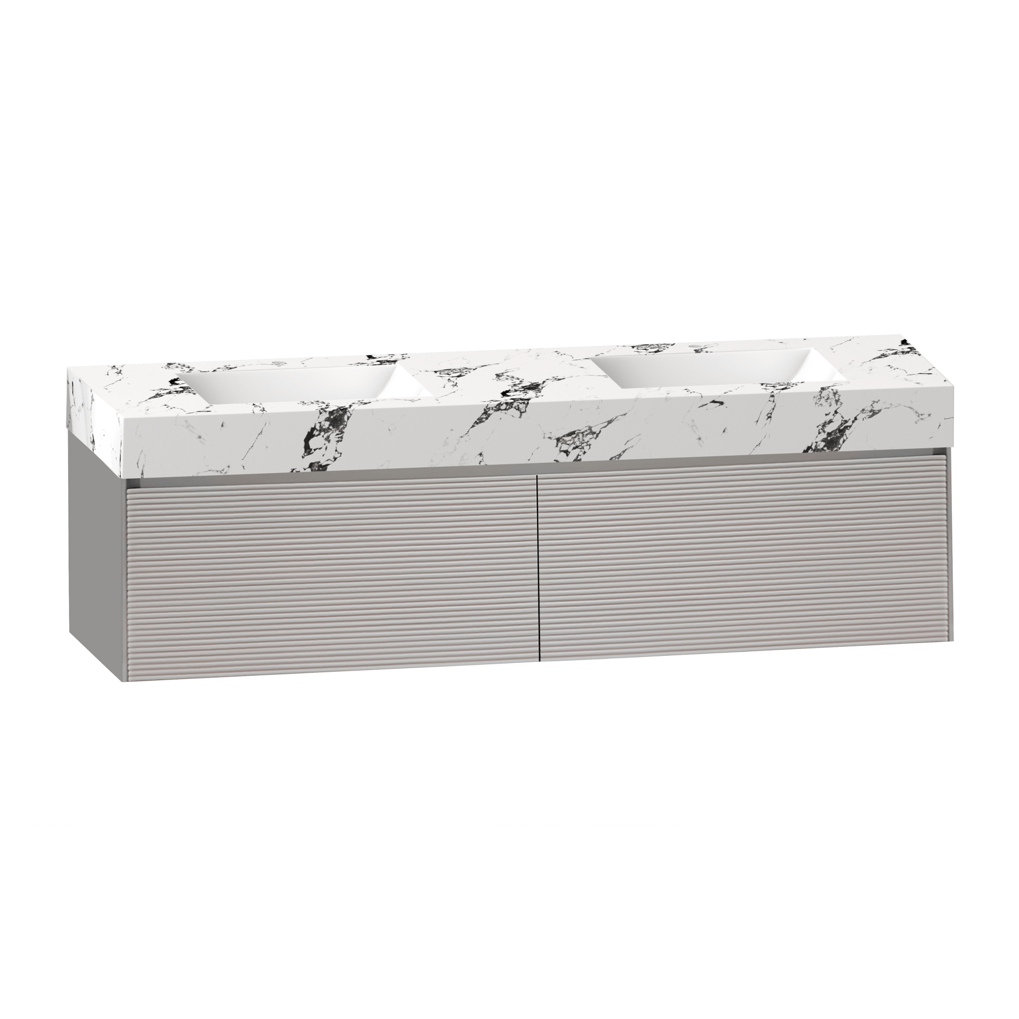 71'' Stone Top with Light Gray Engineered Wood Floating Bathroom Vanity - Vanity71" x 22.5" NeoNova Decor
