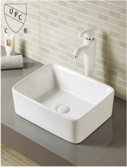 A022 White Ceramic 1 Hole Single Bathroom Vanity Top With Sink - NeoNova Decor