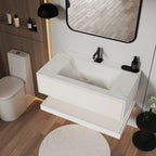 32''/36''/40'' Thermoformed Stone Top with Hotel-Style Floating Bathroom Vanity