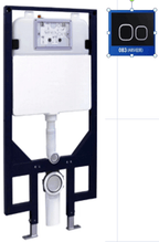 Dual - flush Matte black wall toilet with black control plate PARETO - toilet NeoNova Decor