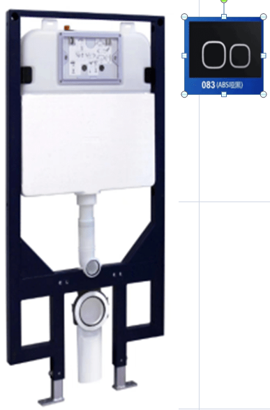 Dual - flush Matte black wall toilet with black control plate PARETO - toilet NeoNova Decor