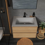 Thermoformed Sintered Stone Top with Elegant Floating Bathroom Vanity