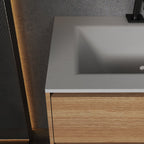 Thermoformed Sintered Stone Top with Elegant Floating Bathroom Vanity