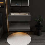 Matte Grey Floating Vanity – Marble - Look Stone, 30"/32"/40"/48" - A3 - Vanity40 inch NeoNova Decor