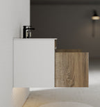 Modern Floating Vanity 24"/28"/30"/32" – Narrow Depth 18", Ceramic Sink - Vanity24" NeoNova Decor