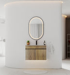 Modern Floating Vanity 24"/28"/30"/32" – Narrow Depth 18", Ceramic Sink - Vanity24" NeoNova Decor