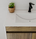 Modern Floating Vanity 24"/28"/30"/32" – Narrow Depth 18", Ceramic Sink - Vanity30" NeoNova Decor