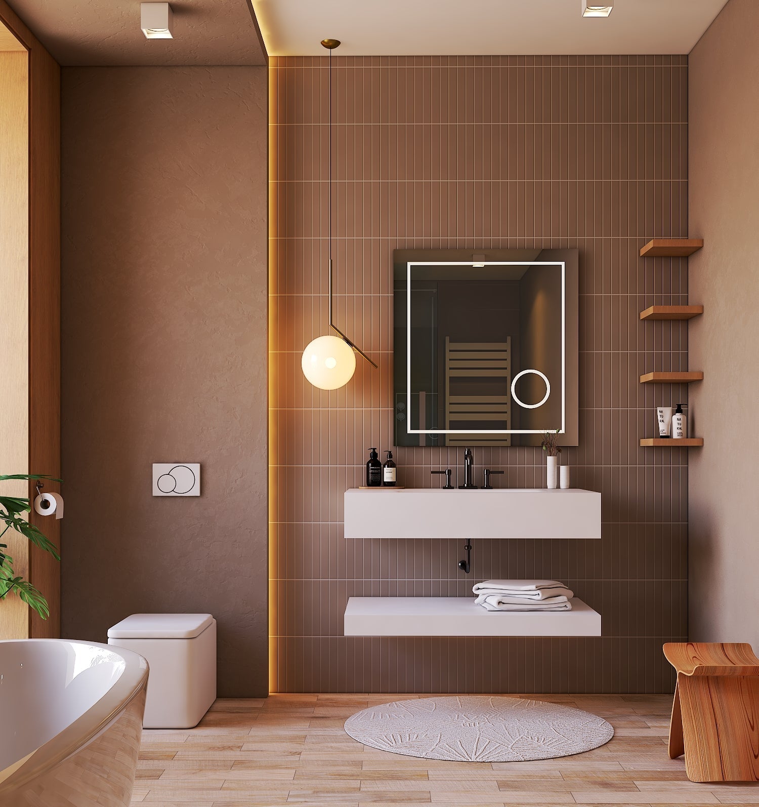 Pure White Minimalist Hotel Style Floating Vanity with Integrated Engineered Stone Basin – 32" / 36" / 40" (Copy) - Vanity36 Inch NeoNova Decor