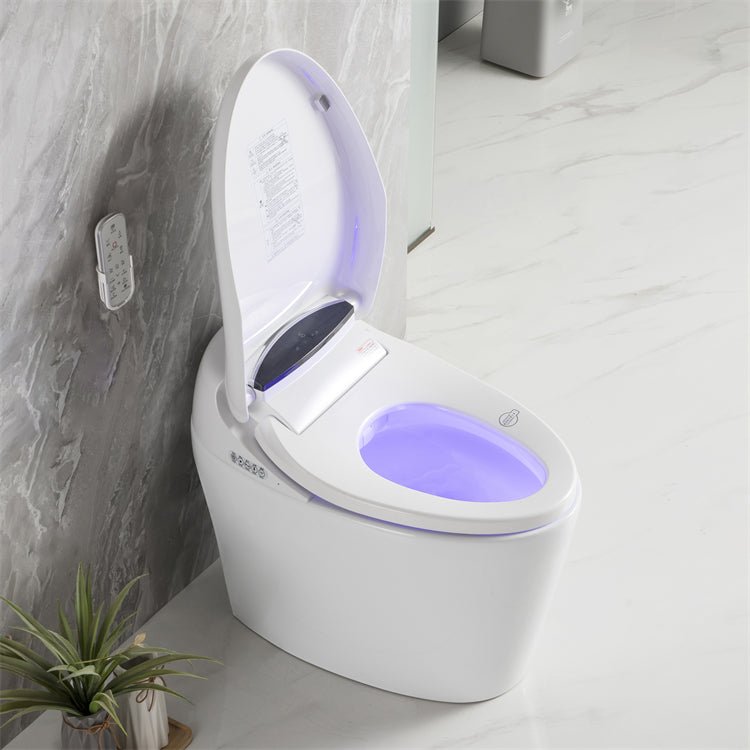 Smart Bidet Toilet with Auto Flush, Heated Seat, Dryer & Night Light – CUPC Certified (Copy) - Smart Toilet NeoNova Decor