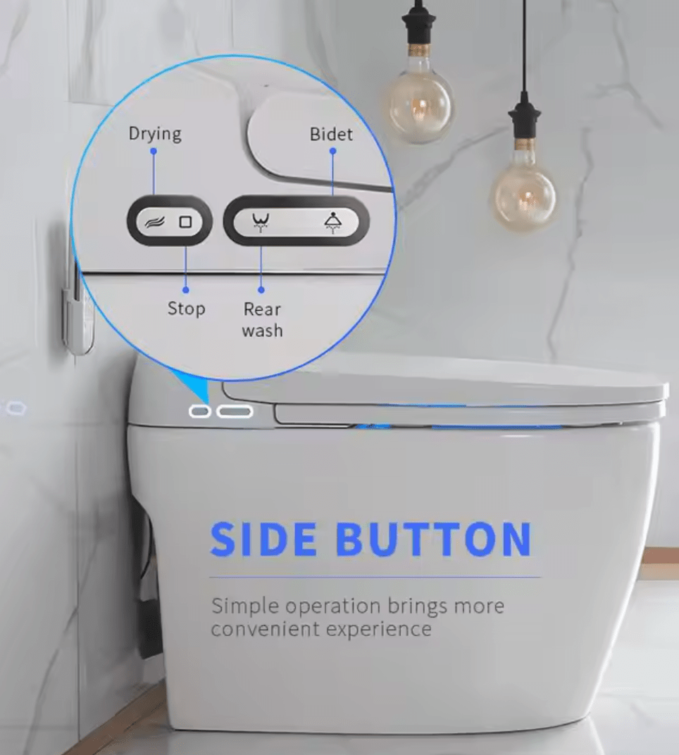 Smart Toilet with Bidet | Heated Seat, Warm Air Dryer & Self - Cleaning Nozzl - Smart Toilet NeoNova Decor