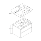 Thermoformed Sintered Stone Top with Elegant Floating Bathroom Vanity - VanityAGHTQ NeoNova Decor