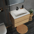 Thermoformed Sintered Stone Top with Elegant Floating Bathroom Vanity - VanityHHT NeoNova Decor