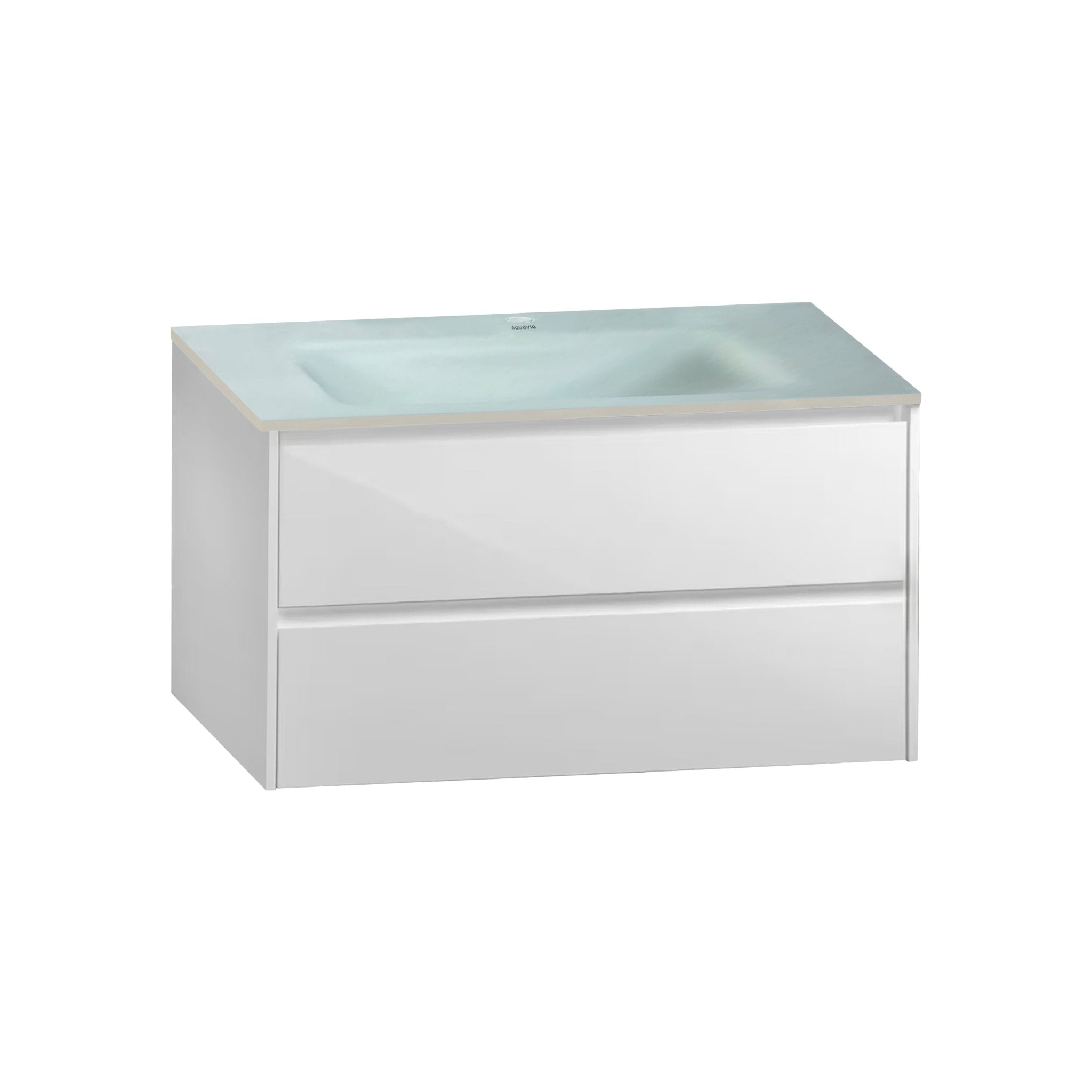 Thermoformed Sintered Stone Top with Elegant Floating Bathroom Vanity - VanityWhite（BS） NeoNova Decor