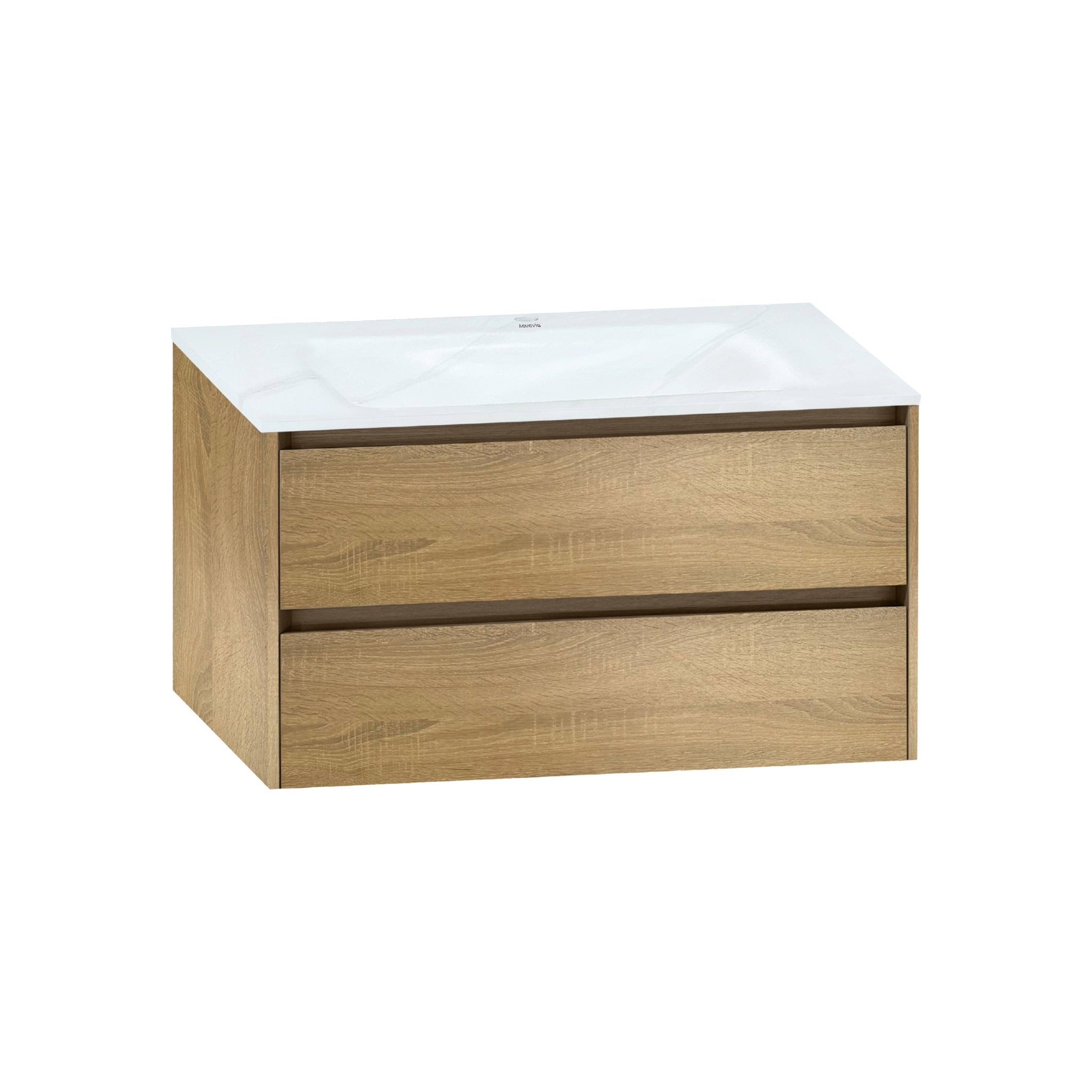 Thermoformed Sintered Stone Top with Elegant Floating Bathroom Vanity - VanityXTX NeoNova Decor
