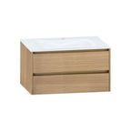 Thermoformed Sintered Stone Top with Elegant Floating Bathroom Vanity - VanityZMR NeoNova Decor