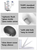 White Dual-Flush Siphonic One-Piece Soft Close Seat