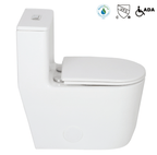 White Dual - Flush Siphonic One - Piece Soft Close Seat - toilet NeoNova Decor