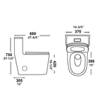 White Dual - Flush Siphonic One - Piece Soft Close Seat - toilet NeoNova Decor