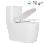 White Dual - Flush Siphonic One - Piece Soft Close Seat - toilet NeoNova Decor