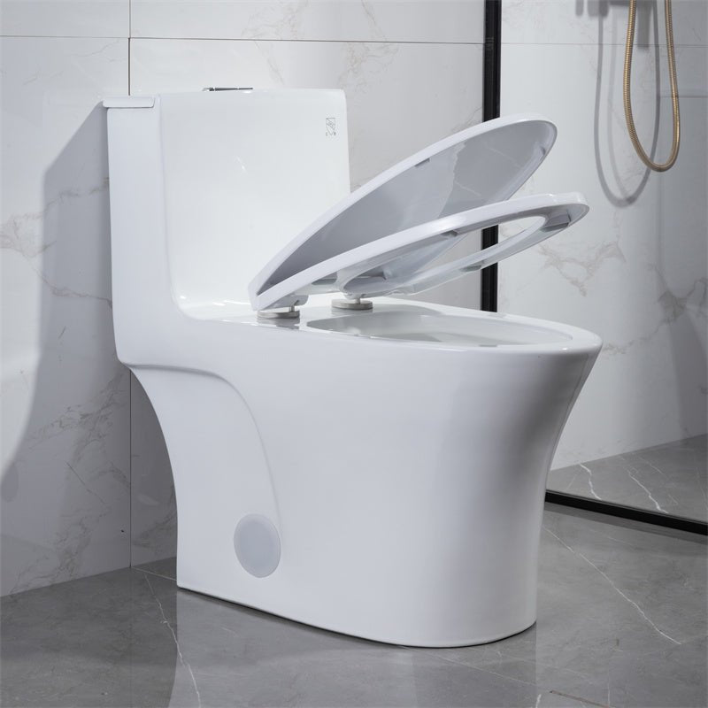 White Dual - Flush Siphonic One - Piece Toilet 0382Z - ADA - toilet NeoNova Decor