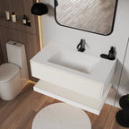 32''/36''/40'' Thermoformed Stone Top with Hotel-Style Floating Bathroom Vanity