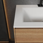 Thermoformed Sintered Stone Top with Elegant Floating Bathroom Vanity